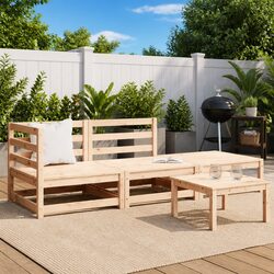 3 Piece Garden Lounge Set Outdoor Sectional Sofa Modular Lounge Furniture