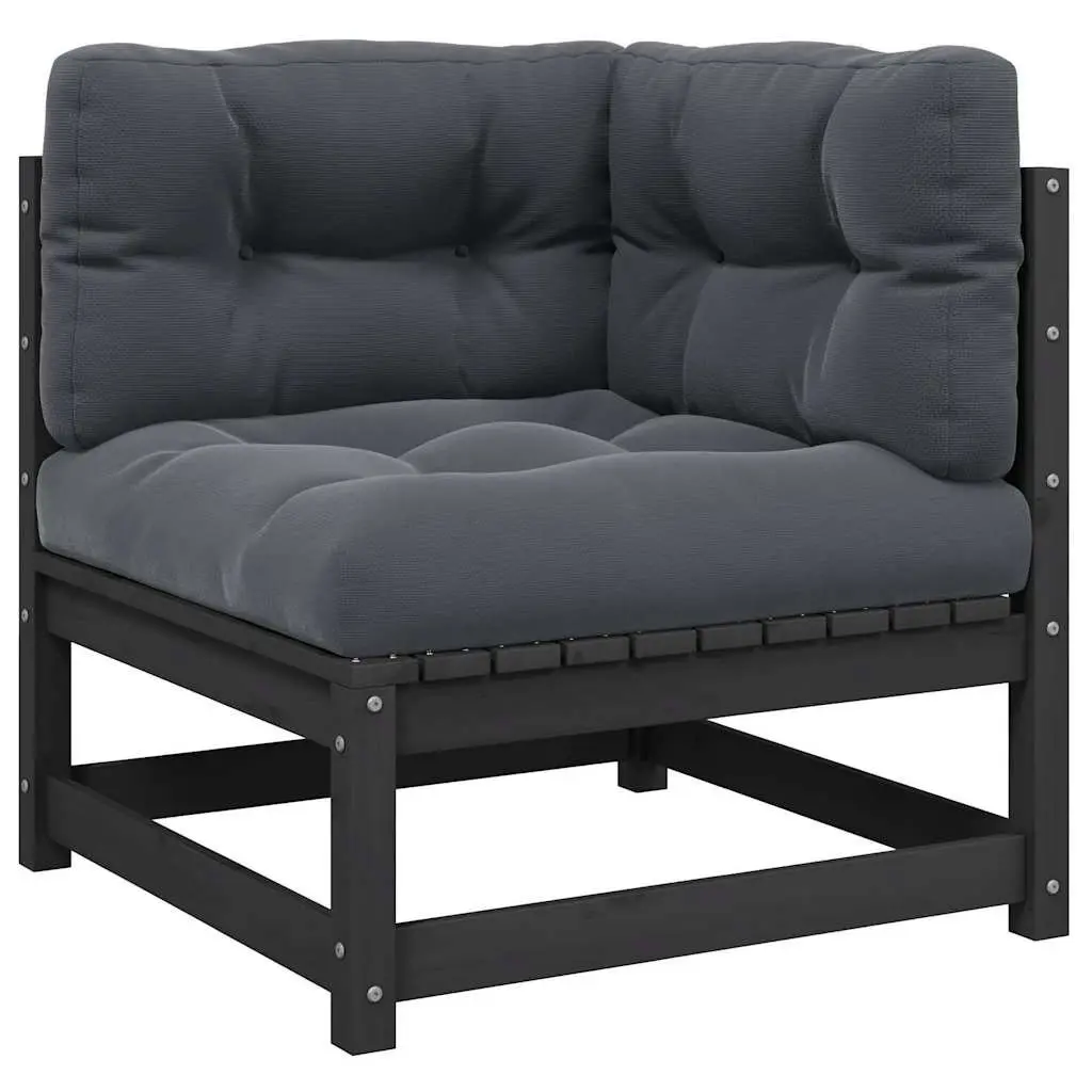 Garden Corner Sofa Modular Outdoor Sectional with Cushions Pinewood