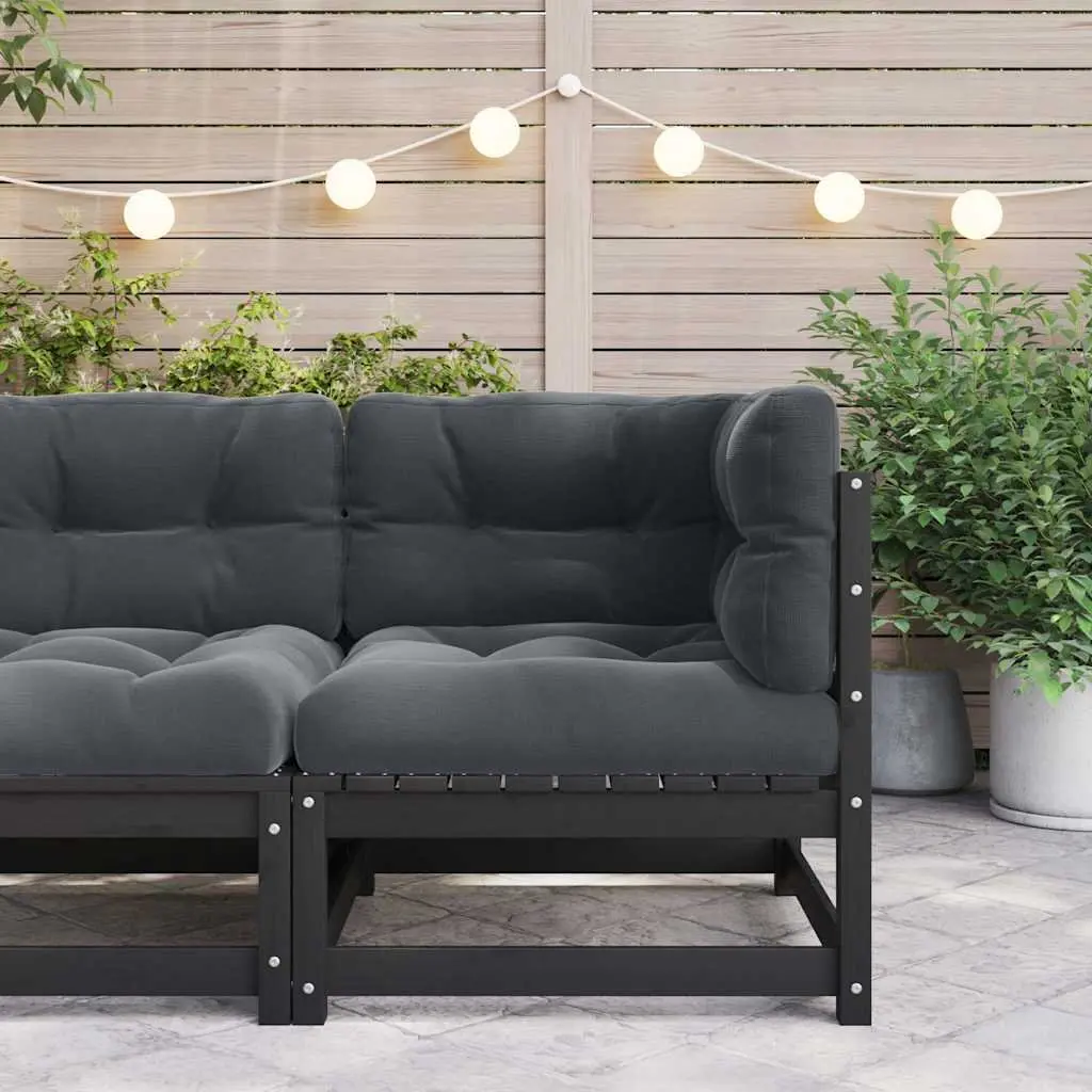 Garden Corner Sofa Modular Outdoor Sectional with Cushions Pinewood