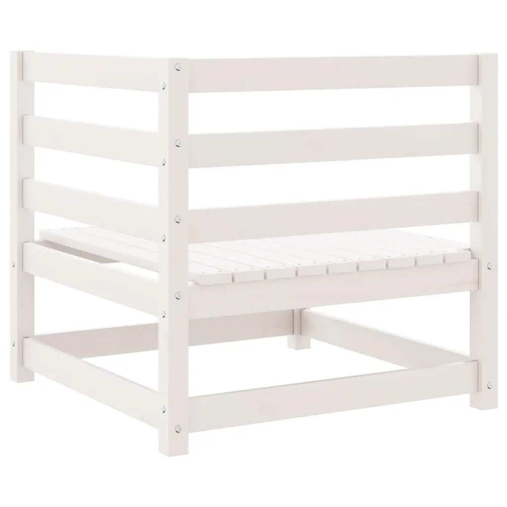 Outdoor 2-Seater Sofa Garden Furniture Patio Lounge Seat with Cushions White