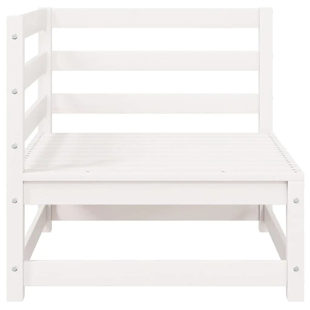 Outdoor 2-Seater Sofa Garden Furniture Patio Lounge Seat with Cushions White