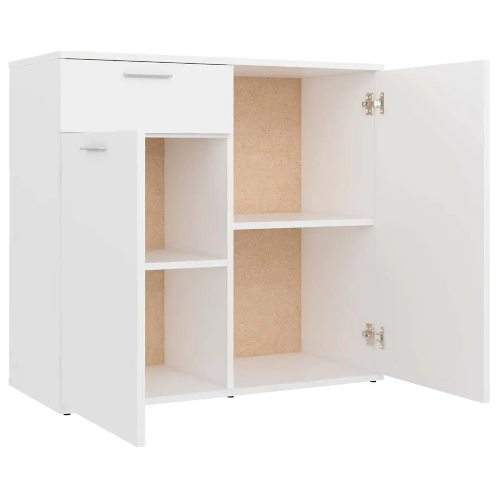 Sideboard Storage Cabinet Minimalist White 80x36x75cm