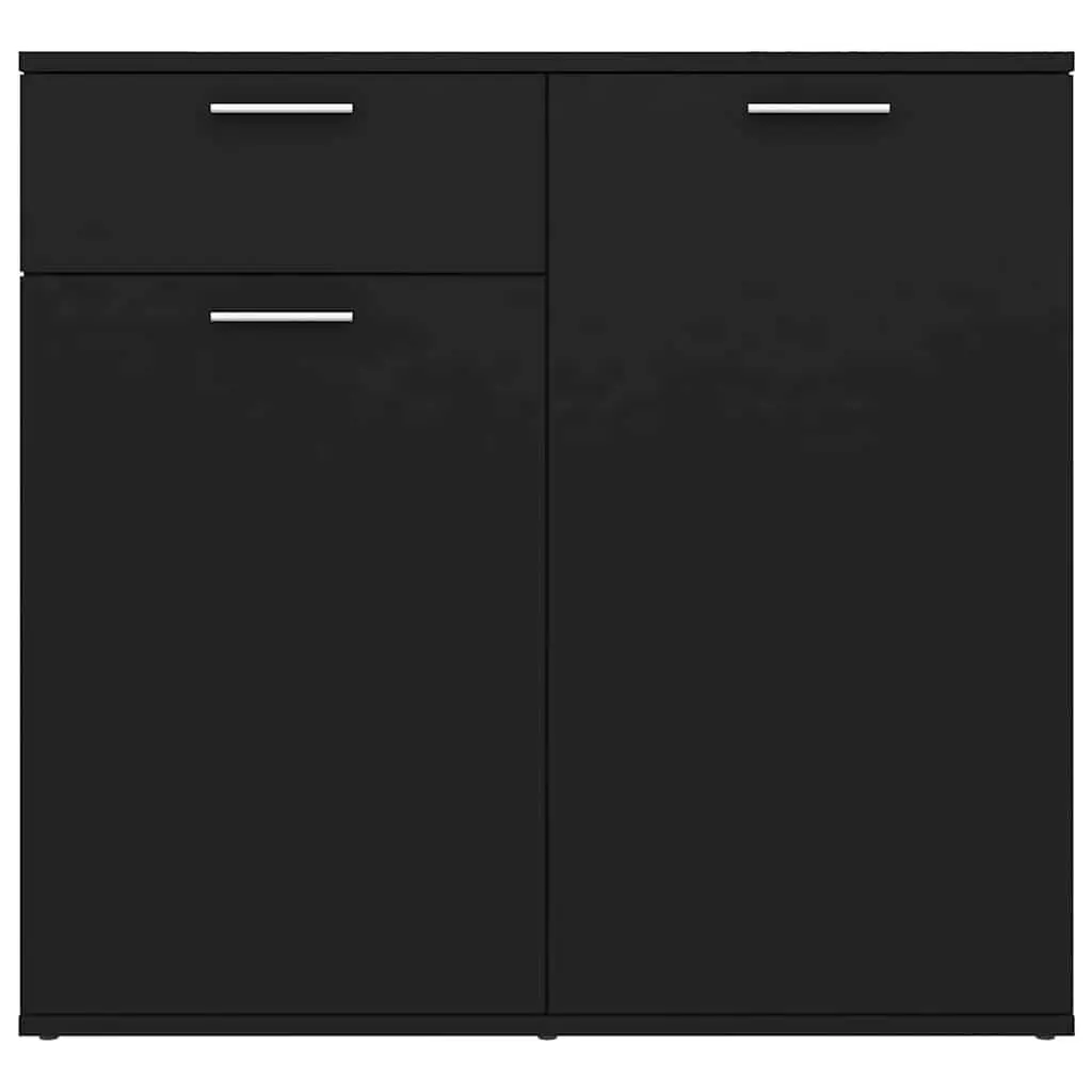 Sideboard Cabinet Black Minimalist 80 x 36 x 75 cm