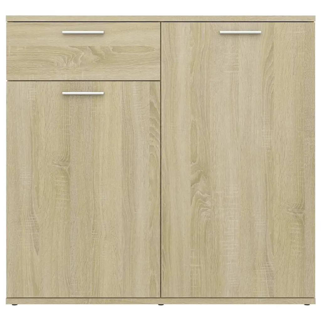 Sideboard Storage Cabinet with 2 Doors and Drawer Brown Engineered Wood