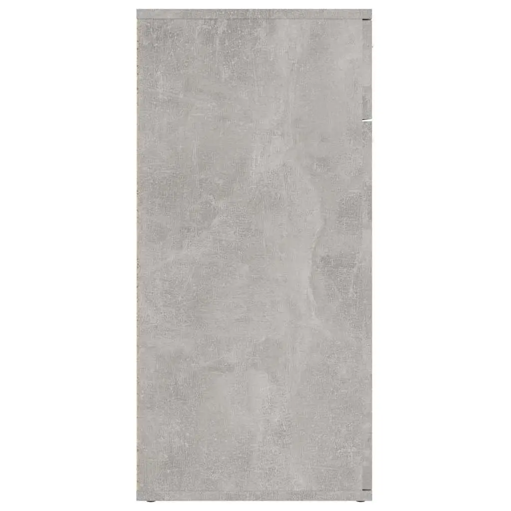 Sideboard Storage Cabinet Grey 80x36x75cm 2 Doors Drawer Living Room Furniture