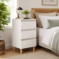 Your New Favorite Nightstand: White with 3 Drawers