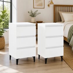 Friendly White Bedside Tables for Your Bedroom Space