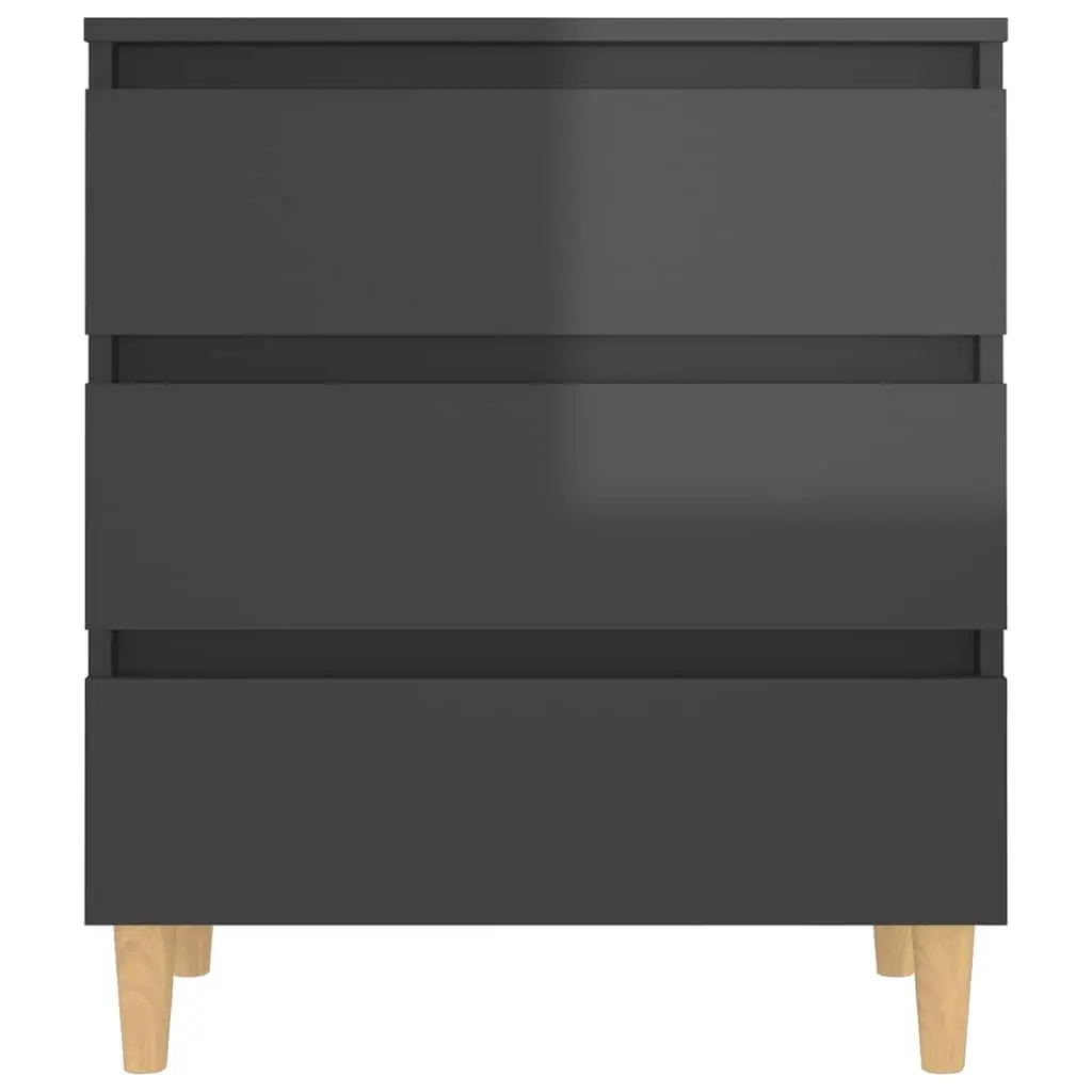 Sideboard Cabinet Scandinavian Style Grey 3 Drawer Storage Unit