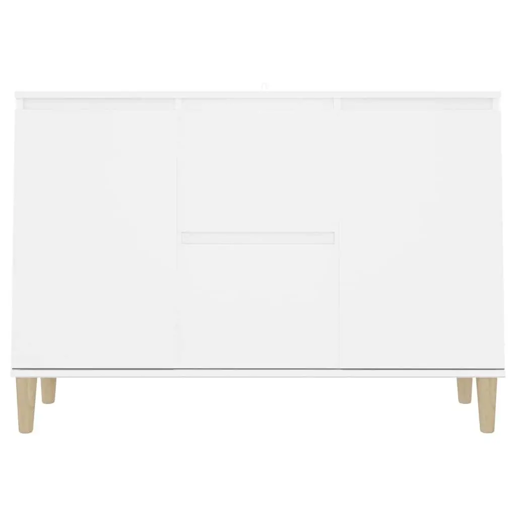 Sideboard Cabinet White Engineered Wood 2 Drawers 2 Doors