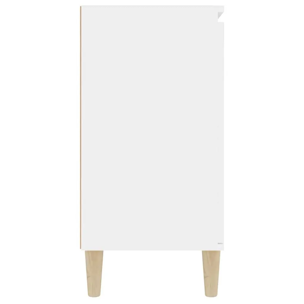Sideboard Cabinet White Engineered Wood 2 Drawers 2 Doors