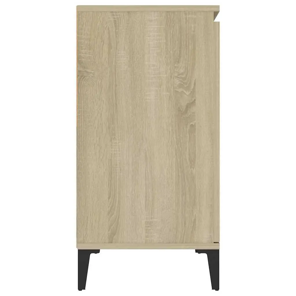 Sideboard with Drawers and Doors Brown Storage Cabinet 102W x 35D x 70H cm