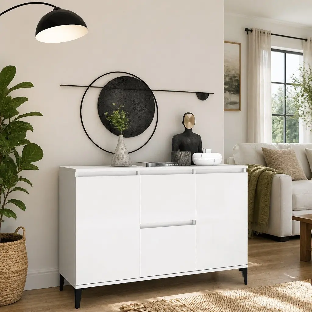 High Gloss Sideboard for Organized Living