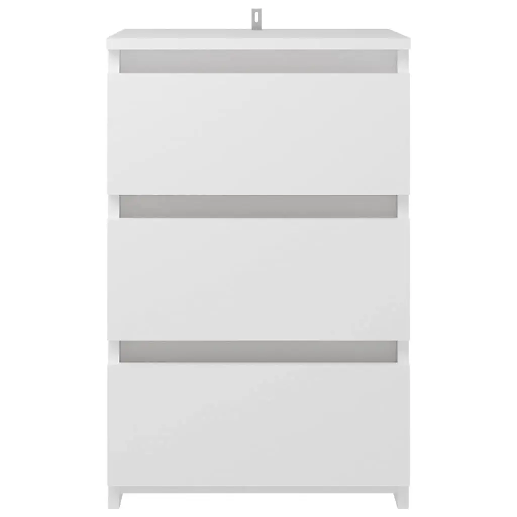 Bed Cabinet White Bedside Table Nightstand 3 Drawers Bedroom Storage Unit