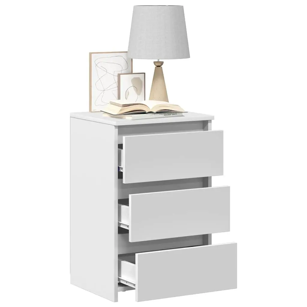 Bedside Tables White 2 Piece Nightstands Bedroom Storage