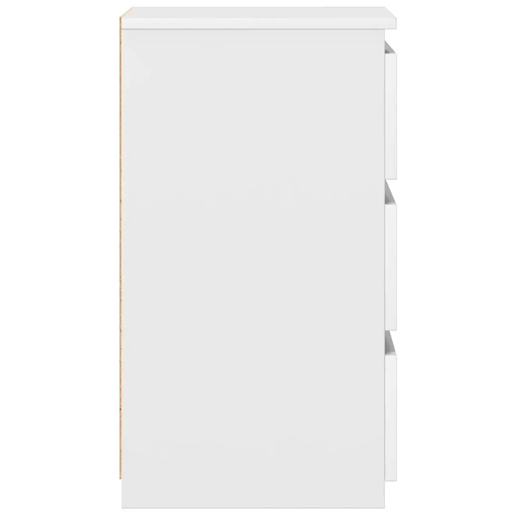 Bedside Tables White 2 Piece Nightstands Bedroom Storage