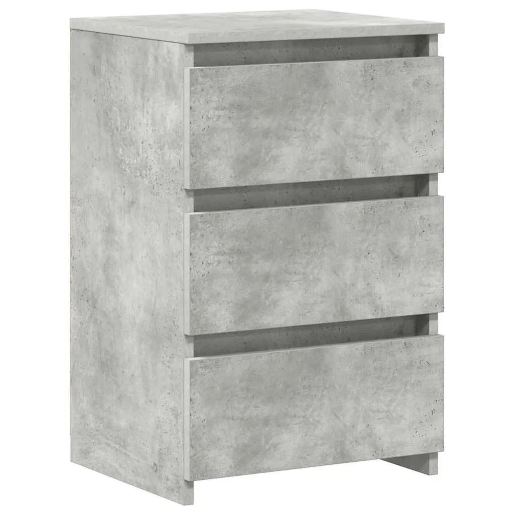Bedside Tables Grey 2 pcs with 3 Drawers Storage