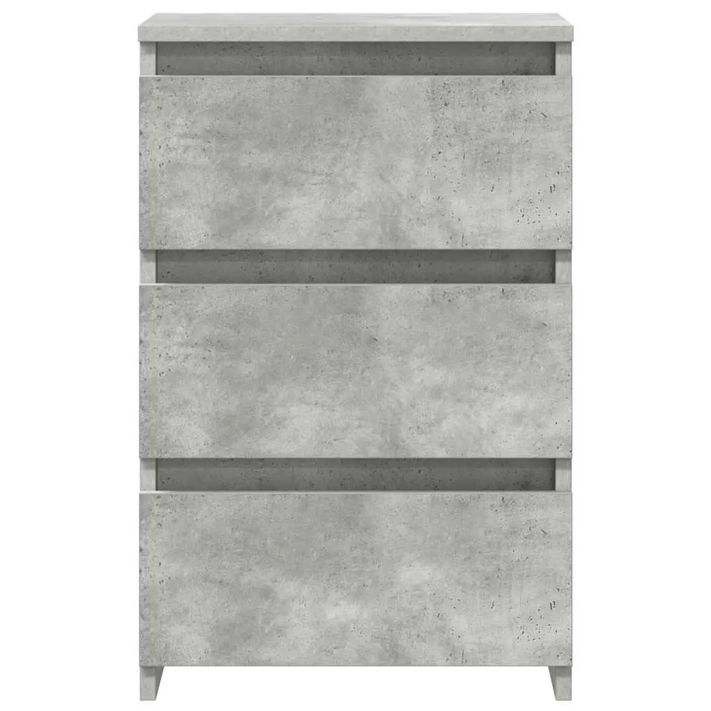 Bedside Tables Grey 2 pcs with 3 Drawers Storage