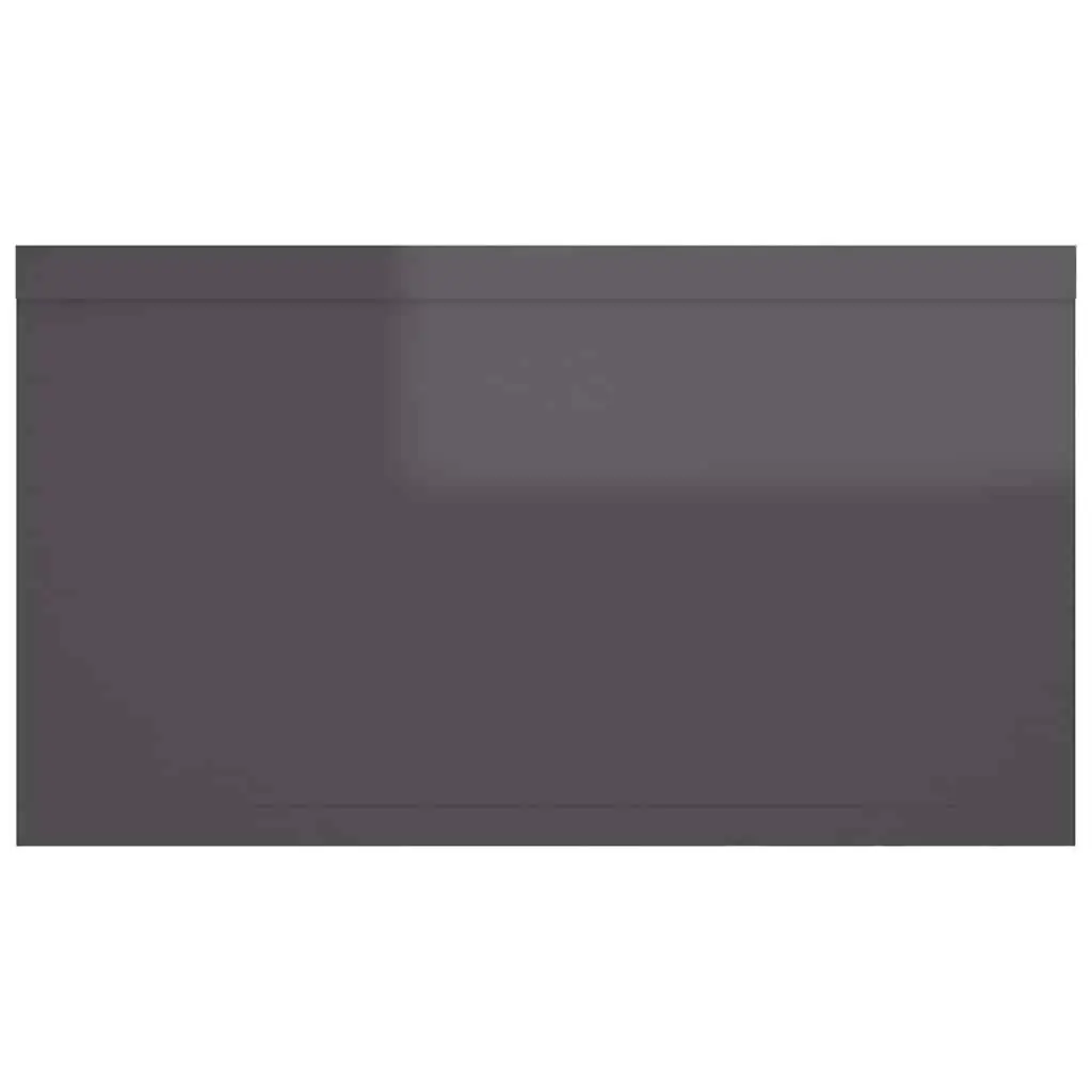 Wall Shelf Grey High Gloss Floating Cabinet 3 Compartments 102 x 30 x 17 cm