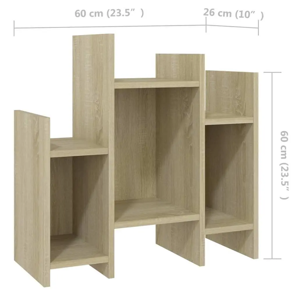 Side Cabinet Brown 6 Shelf Storage Buffet Sofa Table Engineered Wood