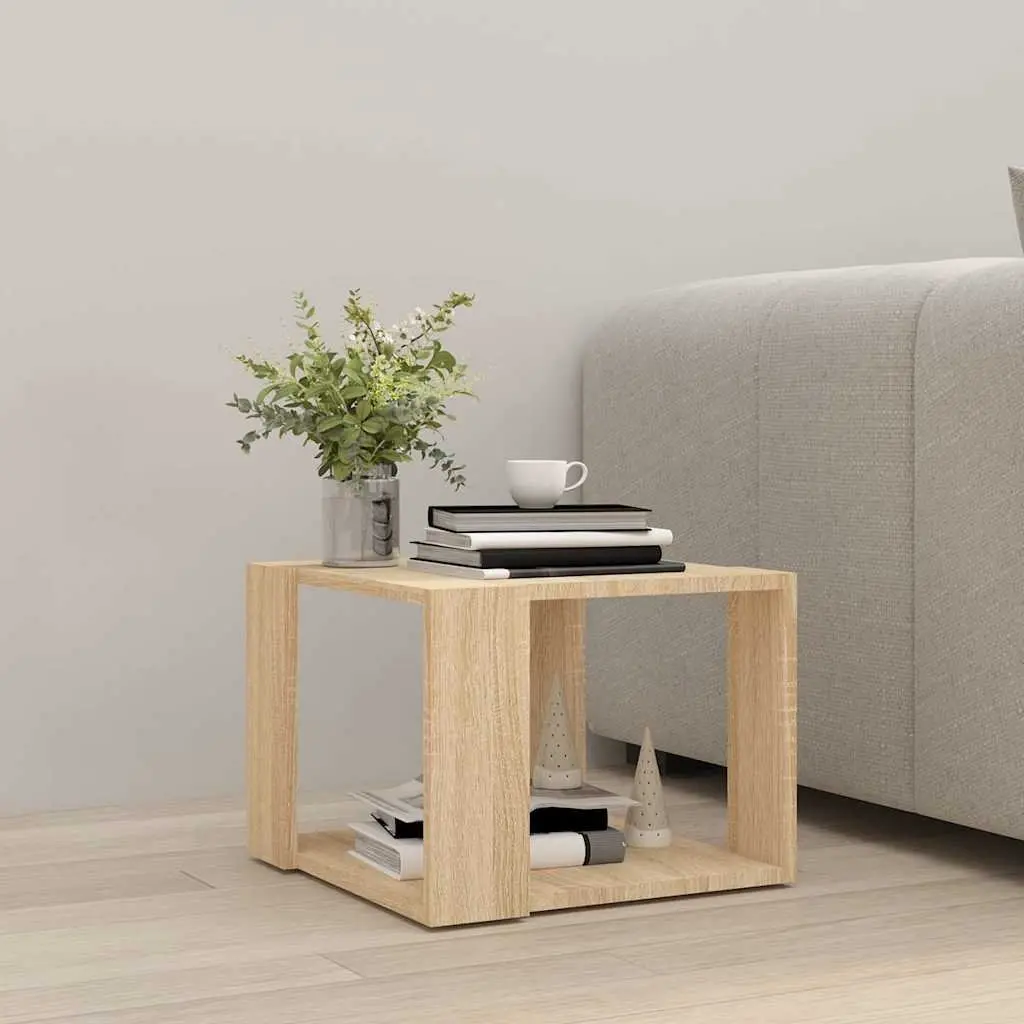 Coffee Table Modern with Storage Shelf 40W x 40D x 30H cm Engineered Wood