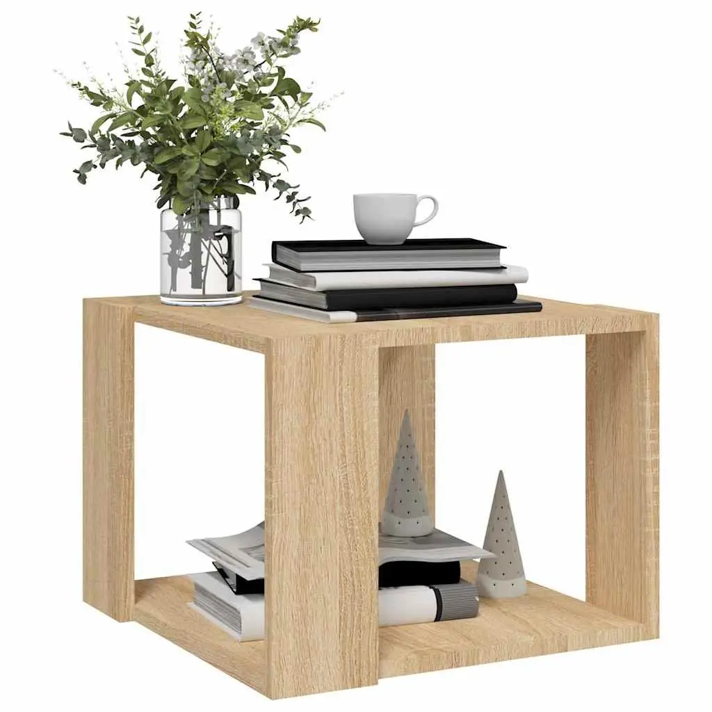 Coffee Table Modern with Storage Shelf 40W x 40D x 30H cm Engineered Wood
