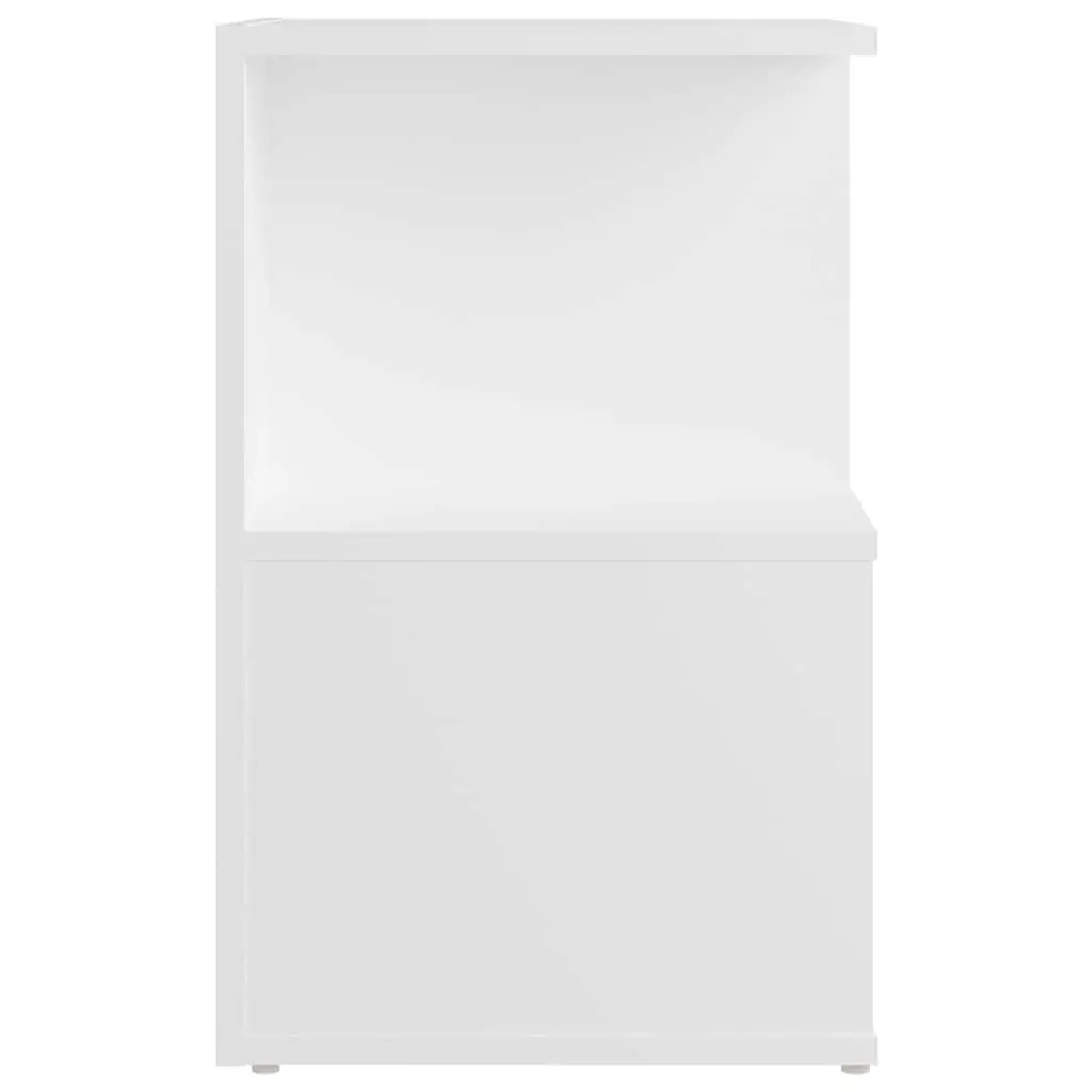 Bedside Cabinets Set 2 pcs White 35x35x55 cm Storage Nightstand Open Shelves