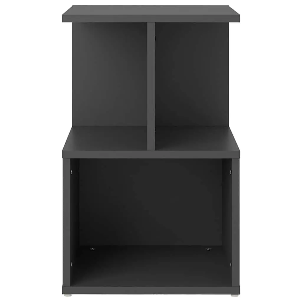 Bedside Cabinet Set Grey Open Compartments 35 x 35 x 55 cm