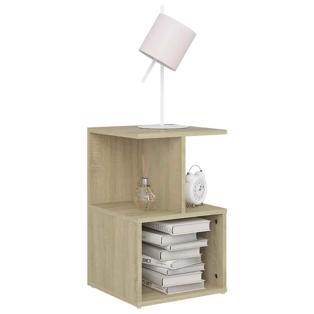 2-Piece Brown Bedside Cabinet Set