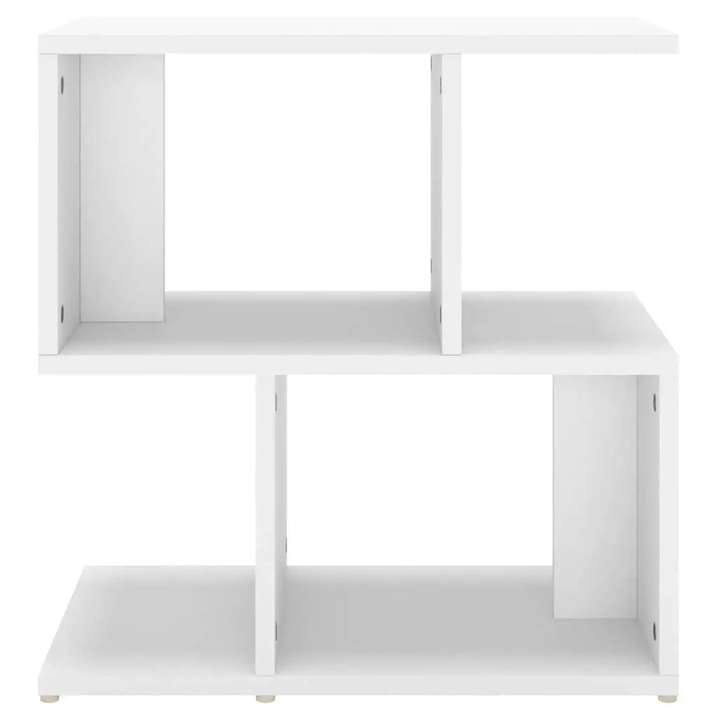 Bedside Cabinet Set 2 pcs White Open Compartment Storage Nightstand Table