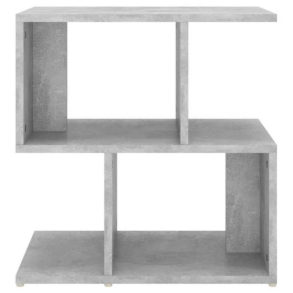 Bedside Cabinet Grey Open Compartments Storage Nightstand Table Organizer 50 x 30 x 51.5 cm