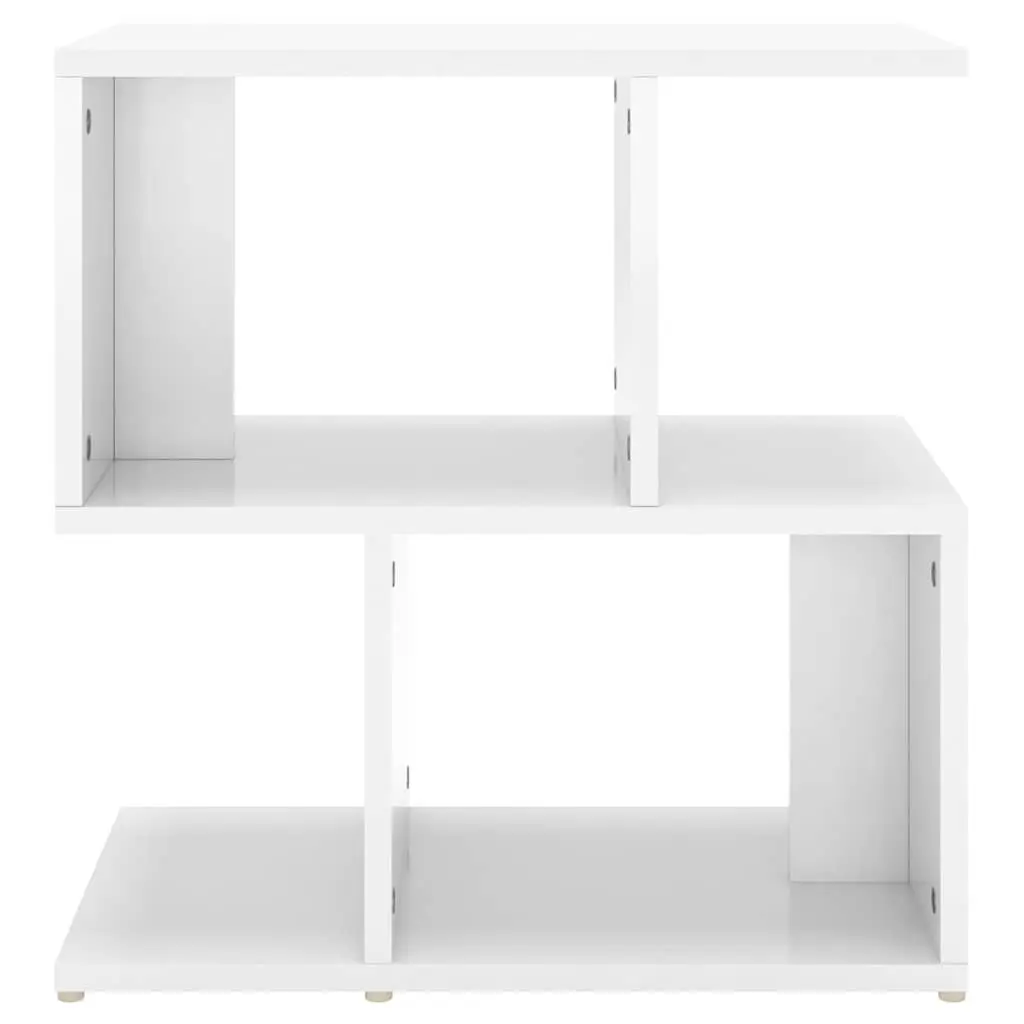 Bedside Cabinet Set High Gloss White Open Compartments 50 x 30 x 51.5 cm