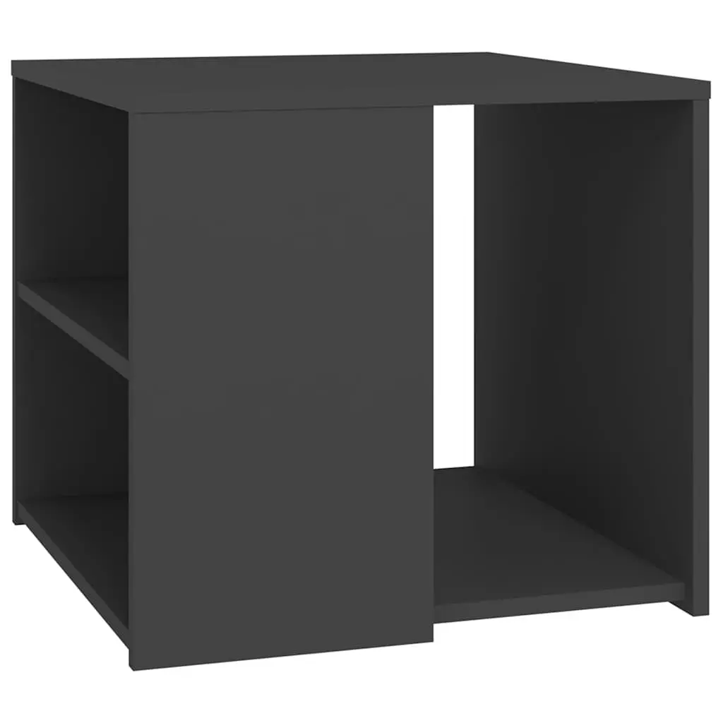 3 Shelf Side Table Grey Compact Storage Cabinet 50x50x45 cm Accent Furniture
