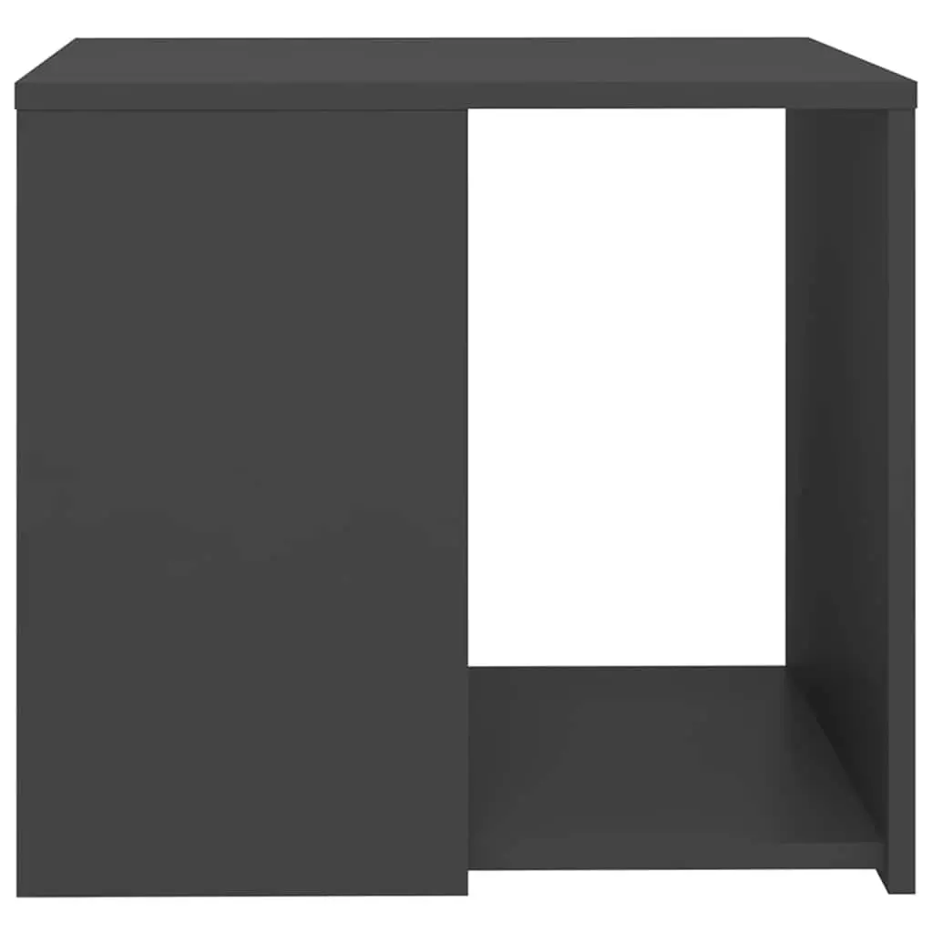 3 Shelf Side Table Grey Compact Storage Cabinet 50x50x45 cm Accent Furniture