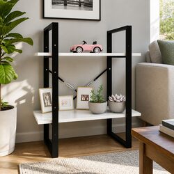 Friendly 2-Tier White Book Cabinet for You
