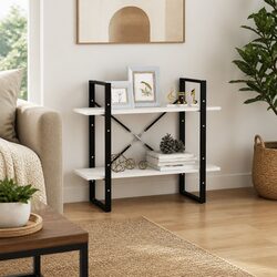Your 2-Tier Book Cabinet Awaits in White