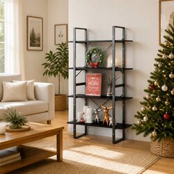 Your New Favorite 4-Tier Black Book Cabinet Awaits