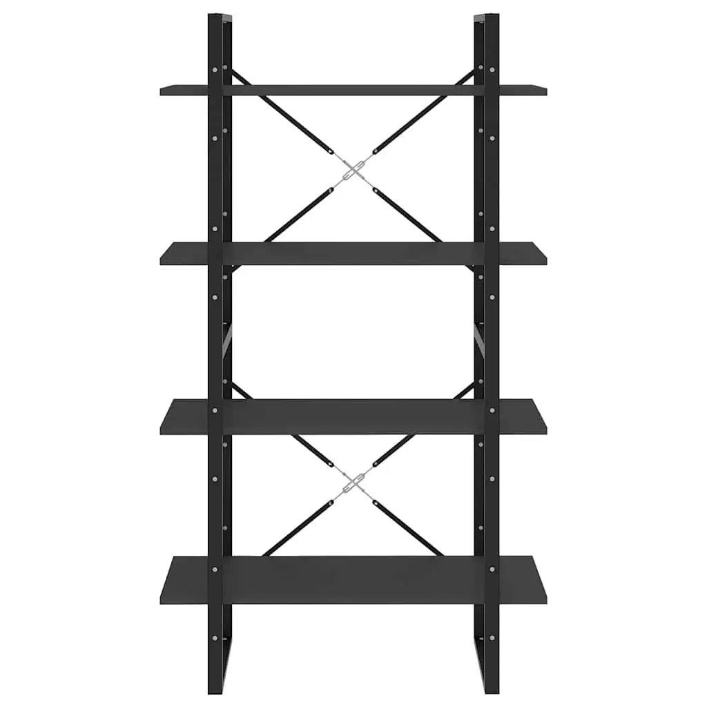 4-Tier Book Cabinet Grey Shelving Storage Unit 80W x 30D x 140H cm