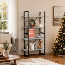 Your Ideal 4-Tier Book Cabinet in Grey