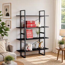 Your Go-To 4-Tier Book Cabinet in Black