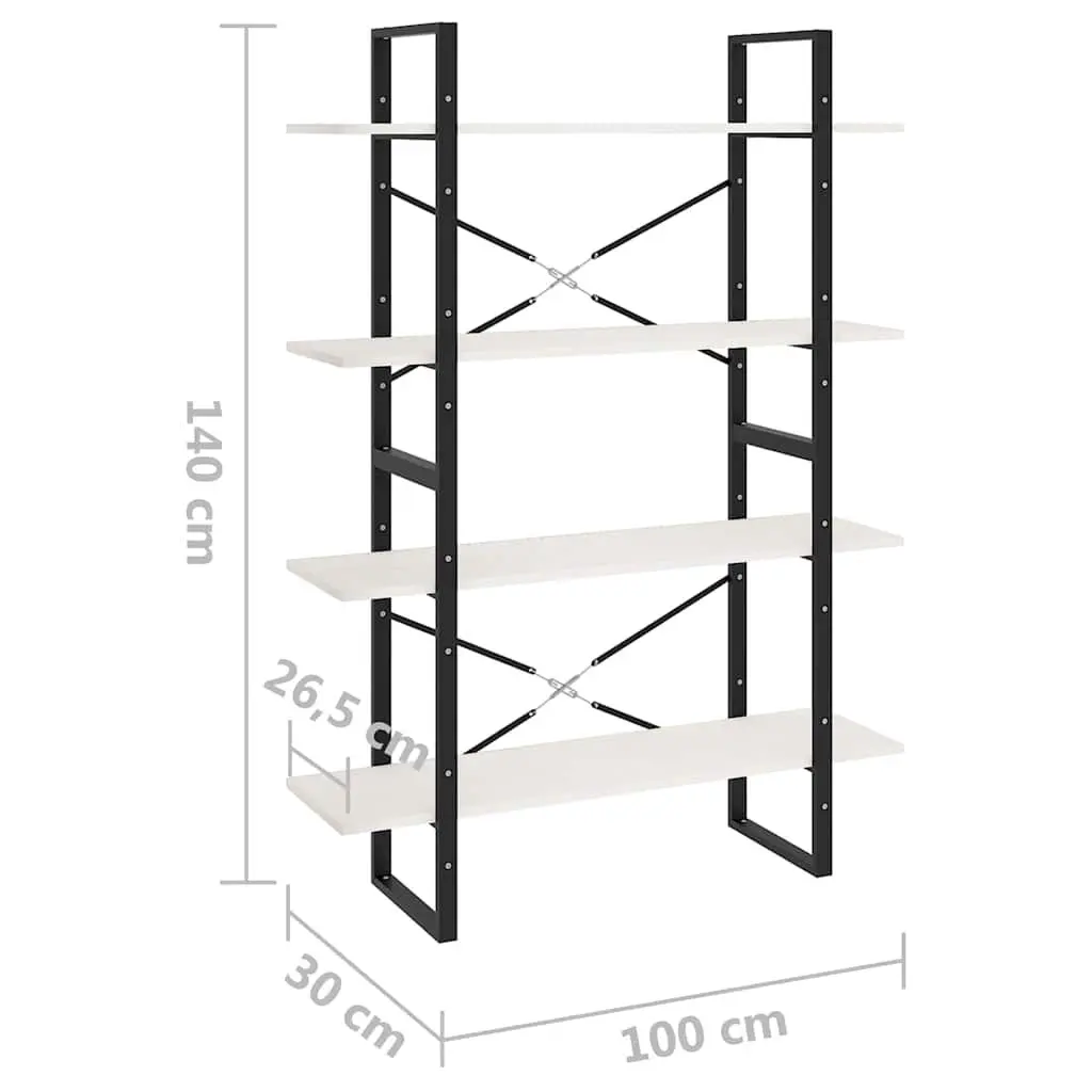 4-Tier Book Shelf in Solid Pine