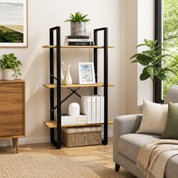 Solid Pine Wood Storage Shelf 60x30x105 cm Brown Bookcase Standing Display Rack