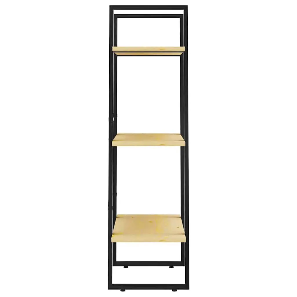 Solid Pine Wood Storage Shelf Brown 60x30x105 cm Bookcase Standing Display Rack