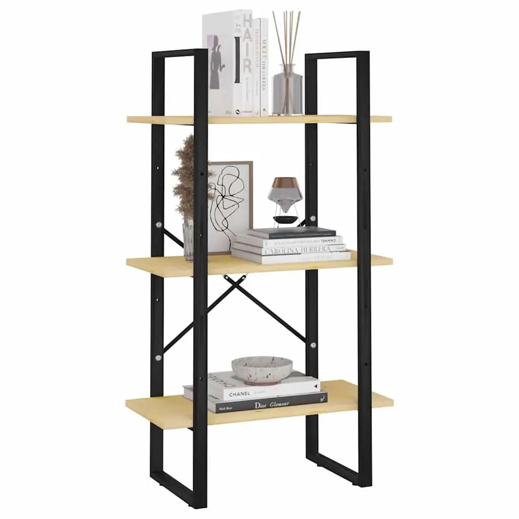 Solid Pine Wood Storage Shelf Brown 60x30x105 cm Bookcase Standing Display Rack
