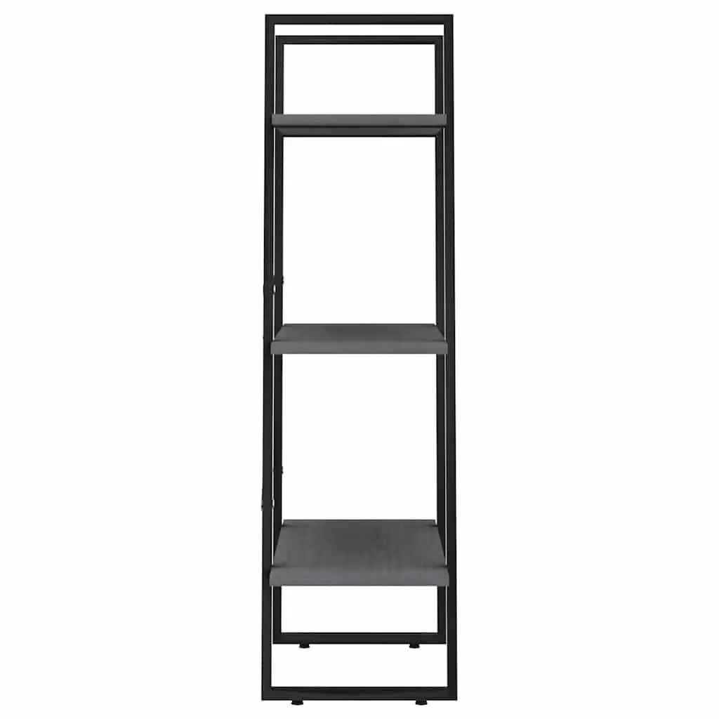 Storage Shelf Grey Solid Pine Wood 60x30x105 cm Bookcase Standing Display Rack