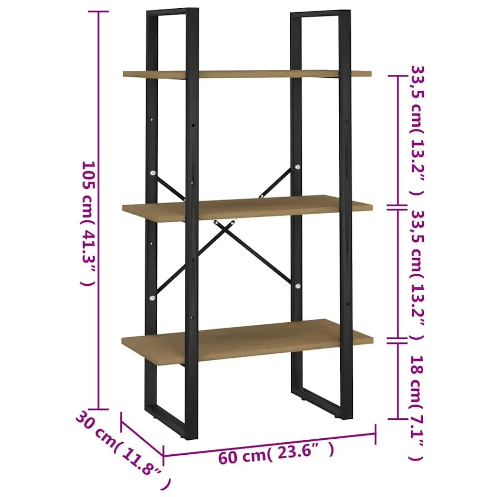Storage Shelf 60x30x105 cm Solid Pine Wood Bookcase Standing Display Rack