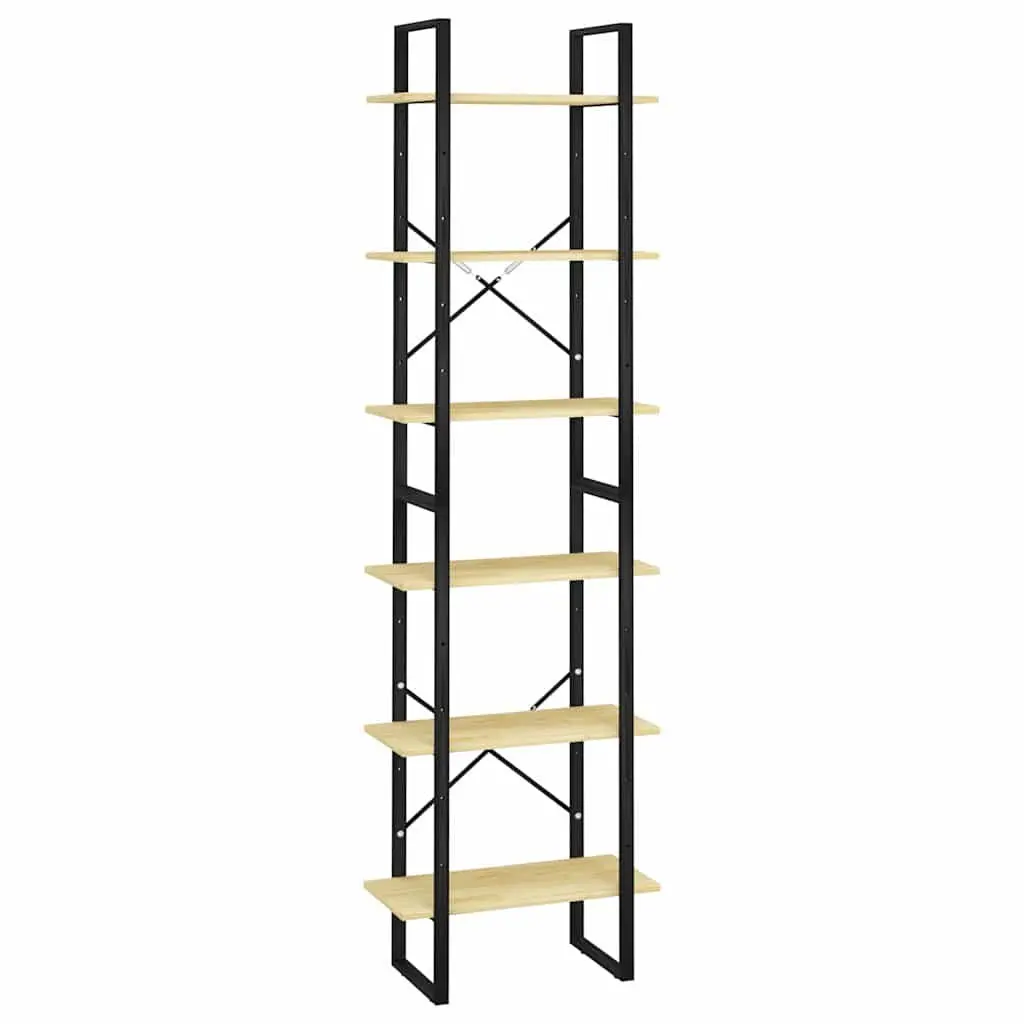 Wooden Storage Shelf Multi-Purpose Display Stand 60x30x210 cm