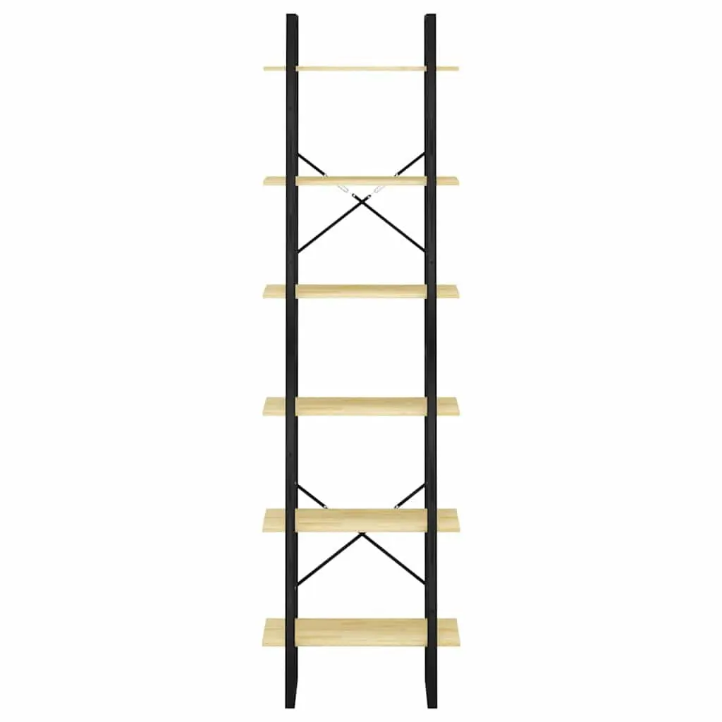 Wooden Storage Shelf Multi-Purpose Display Stand 60x30x210 cm