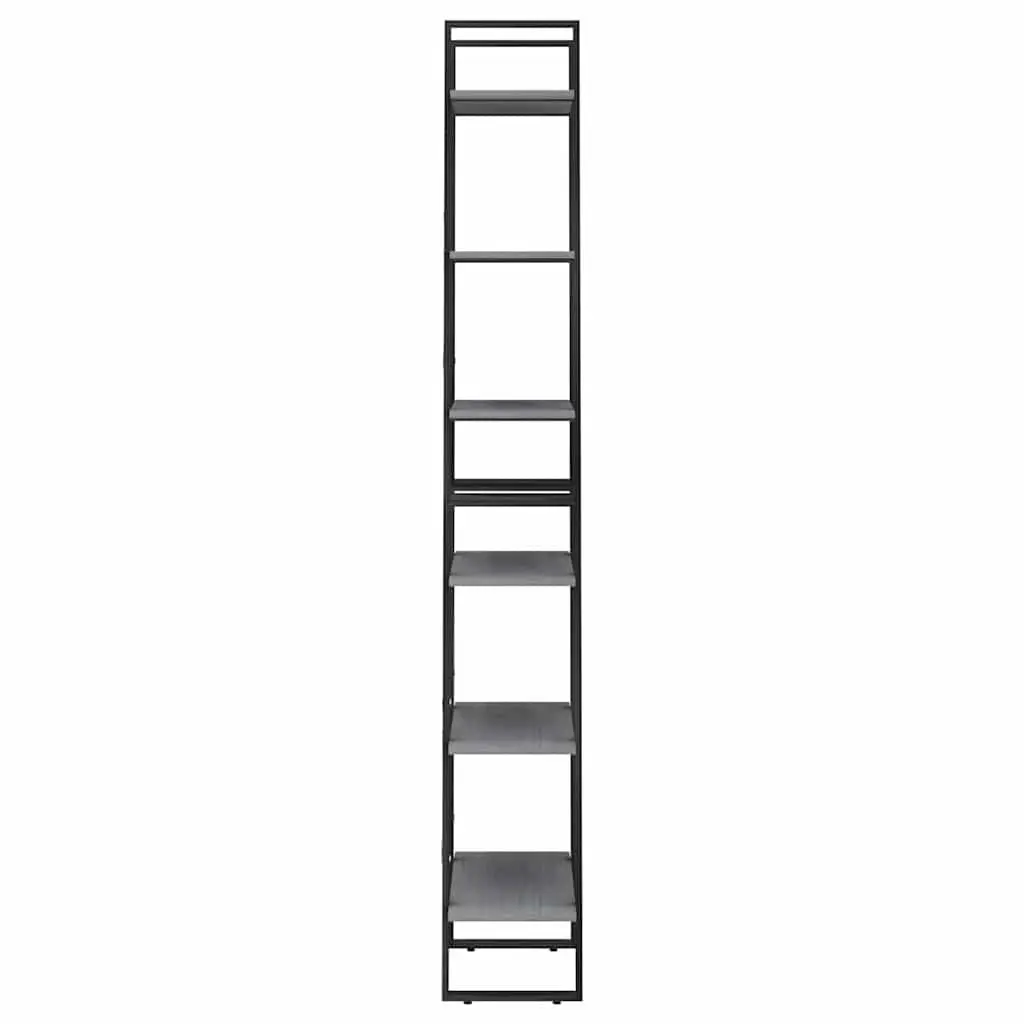 Storage Shelf Grey 60x30x210cm Standing Bookcase Display Rack Solid Wood Pine