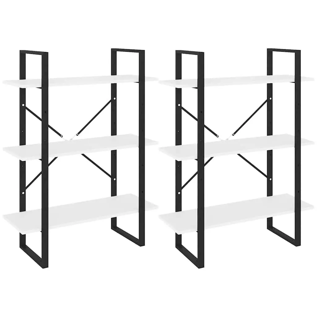 High Cabinet White Engineered Wood 80x30x210 cm Tall Shelving Unit