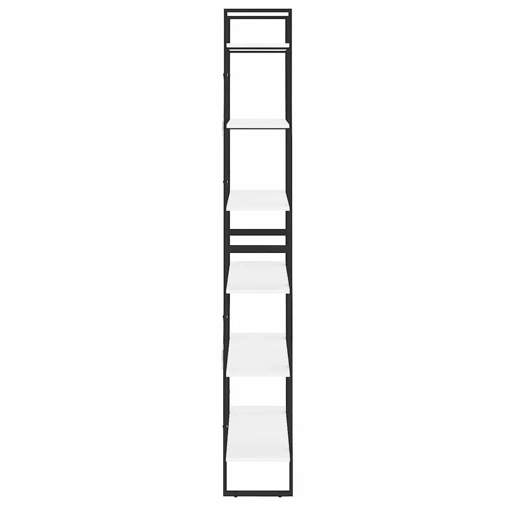 High Cabinet White Engineered Wood 80x30x210 cm Tall Shelving Unit